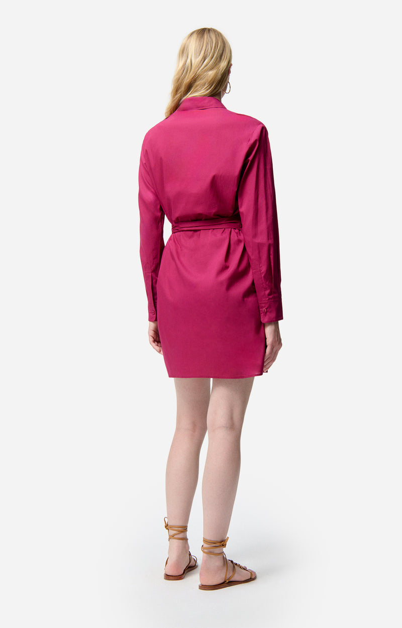 Robe courte Foglia - Grenat