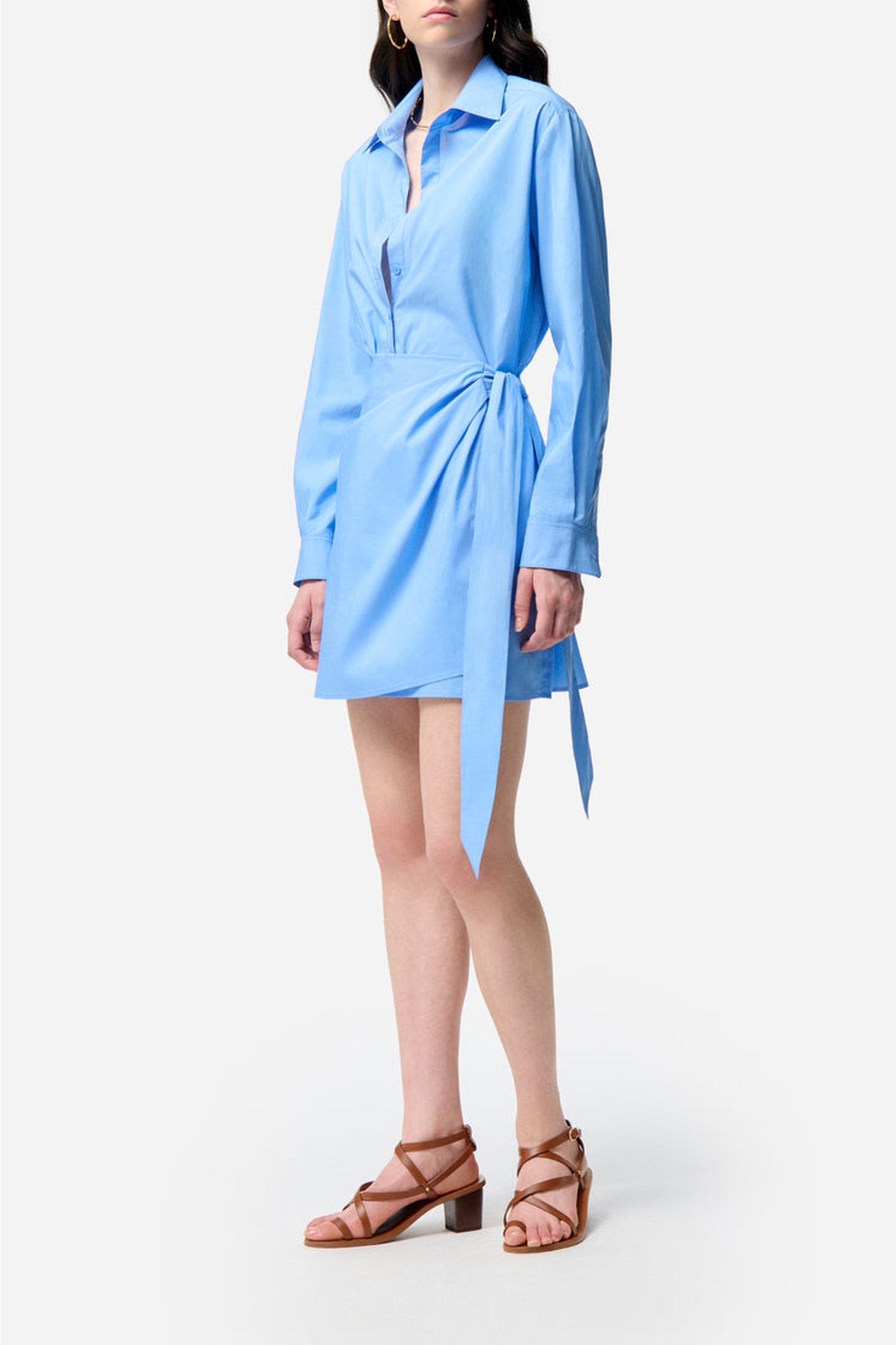 Robe courte Foglia - Bleuet