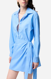 Robe courte Foglia - Bleuet