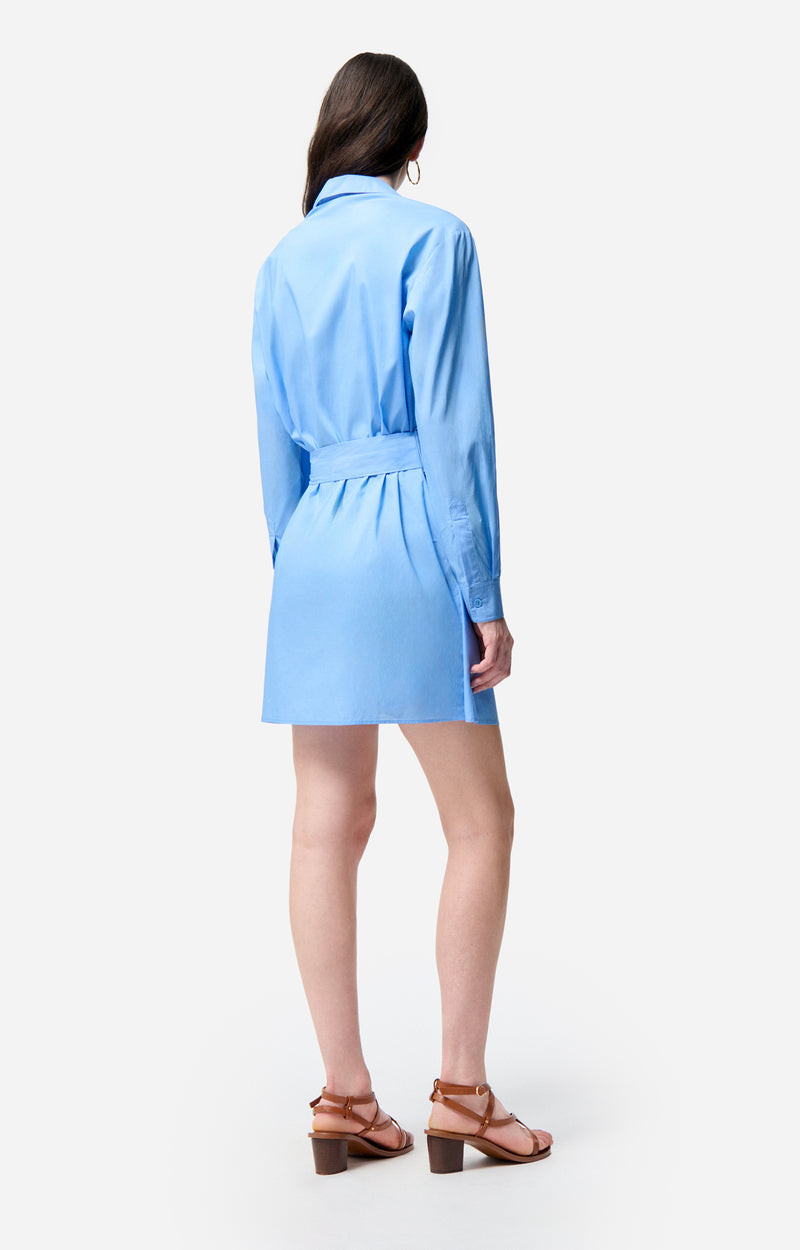 Robe courte Foglia - Bleuet