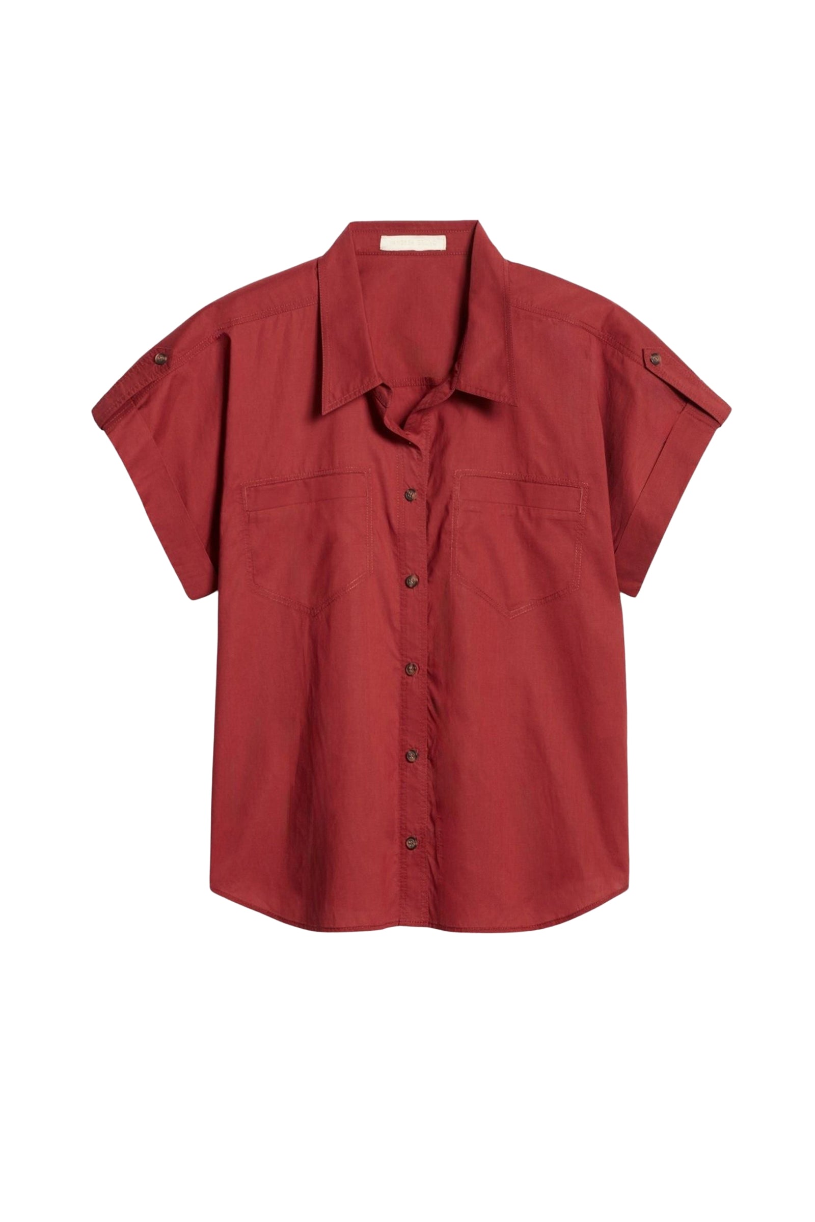 Chemise droite à manches courtes Eloen - Roux