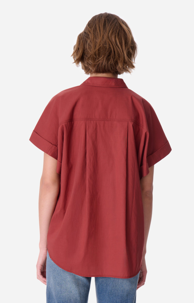 Chemise droite à manches courtes Eloen - Roux