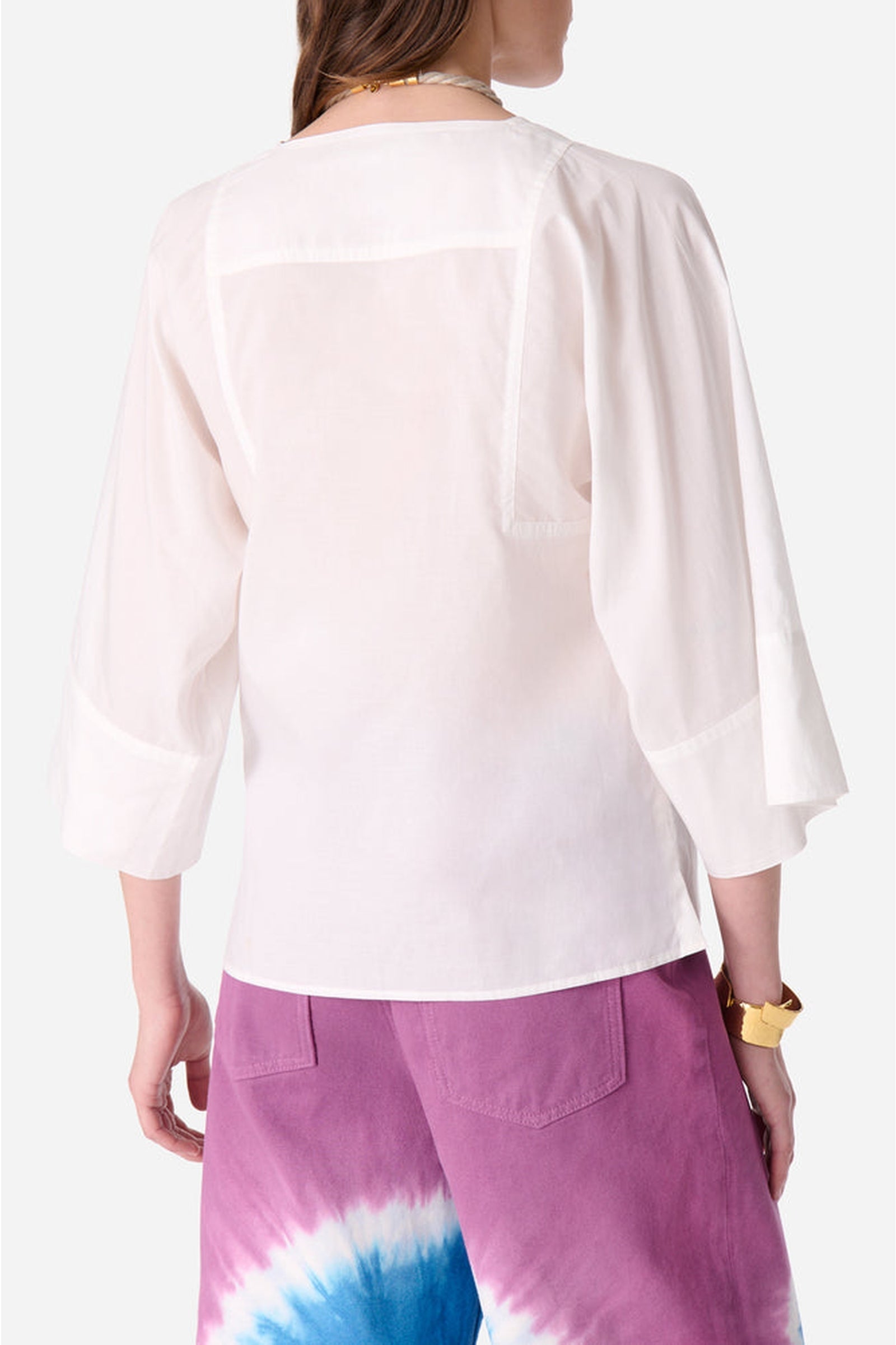 Blouse à manches courtes - Écru
