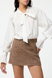 Blouse à col lavallière Fatima - Écru