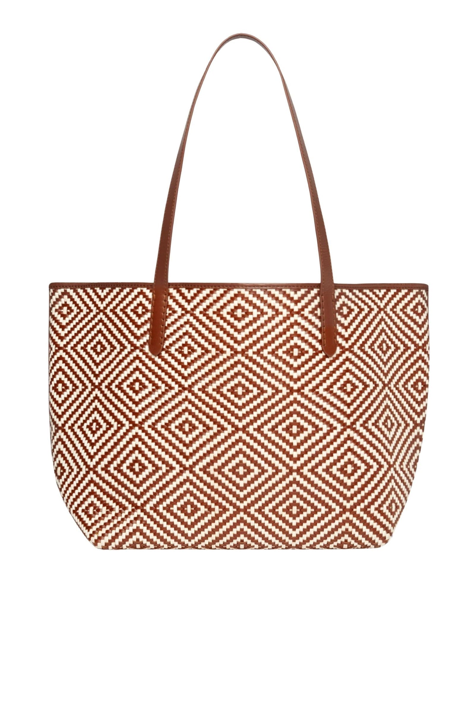 3 QTY RELIQUAT 180 // COGNAC / Panier en Cuir et Coton - COGNAC