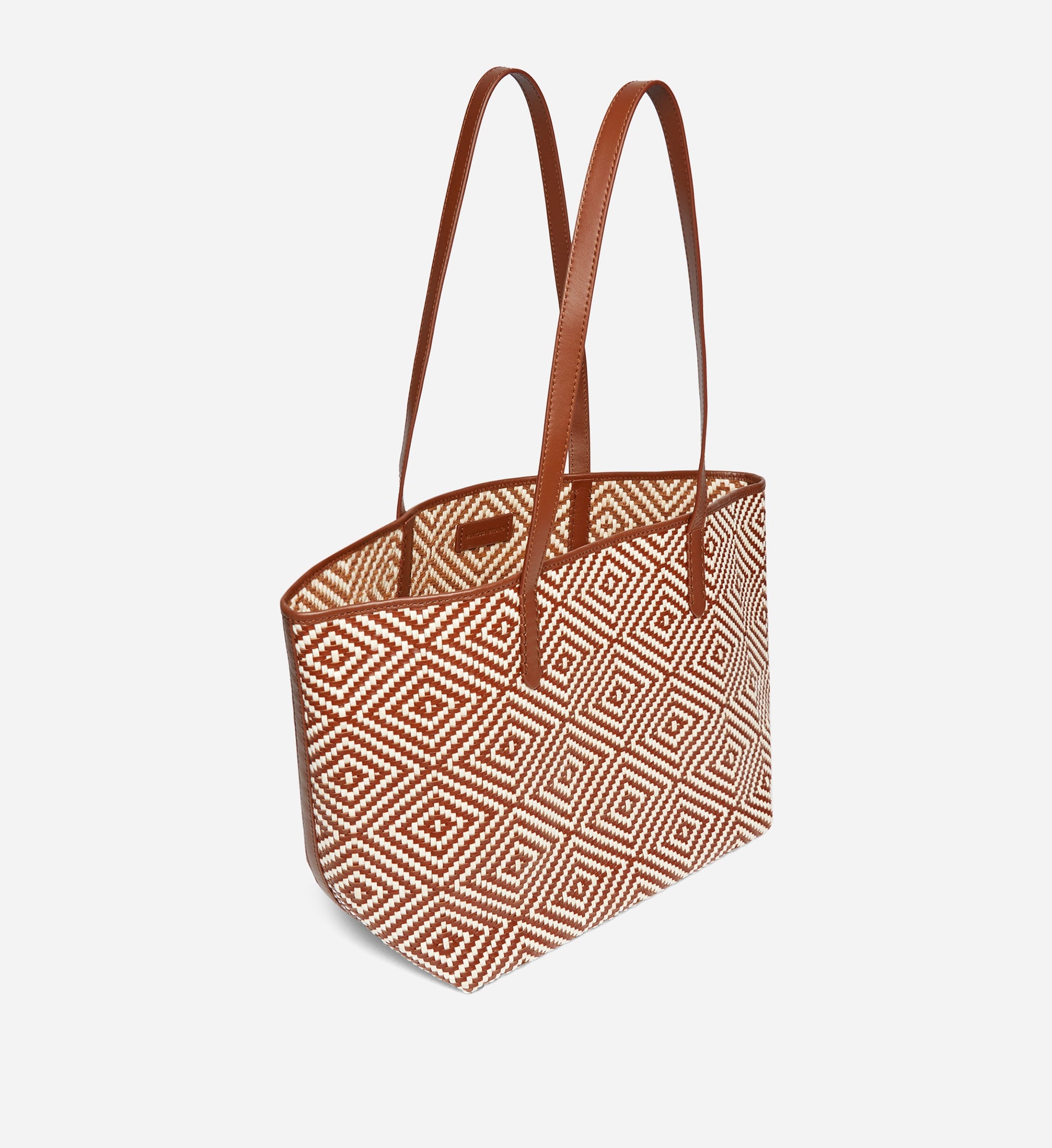 3 QTY RELIQUAT 180 // COGNAC / Panier en Cuir et Coton - COGNAC