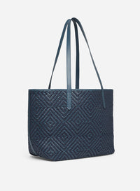 5 QTY RELIQUAT 180 // DENIM / Panier en Cuir et Coton - DENIM