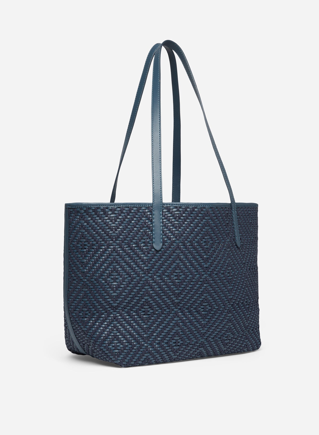 5 QTY RELIQUAT 180 // DENIM / Panier en Cuir et Coton - DENIM