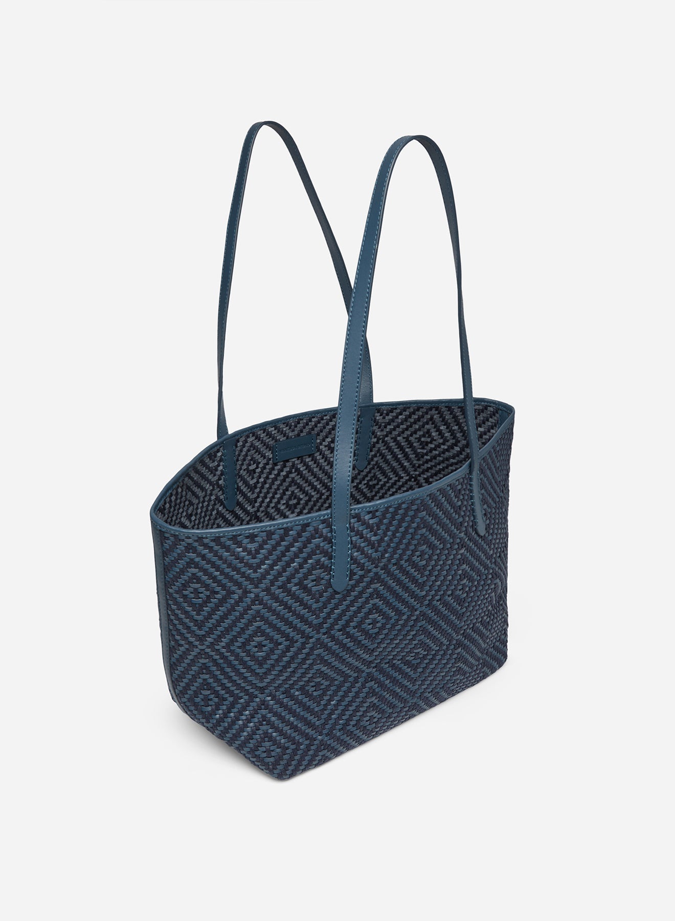 5 QTY RELIQUAT 180 // DENIM / Panier en Cuir et Coton - DENIM
