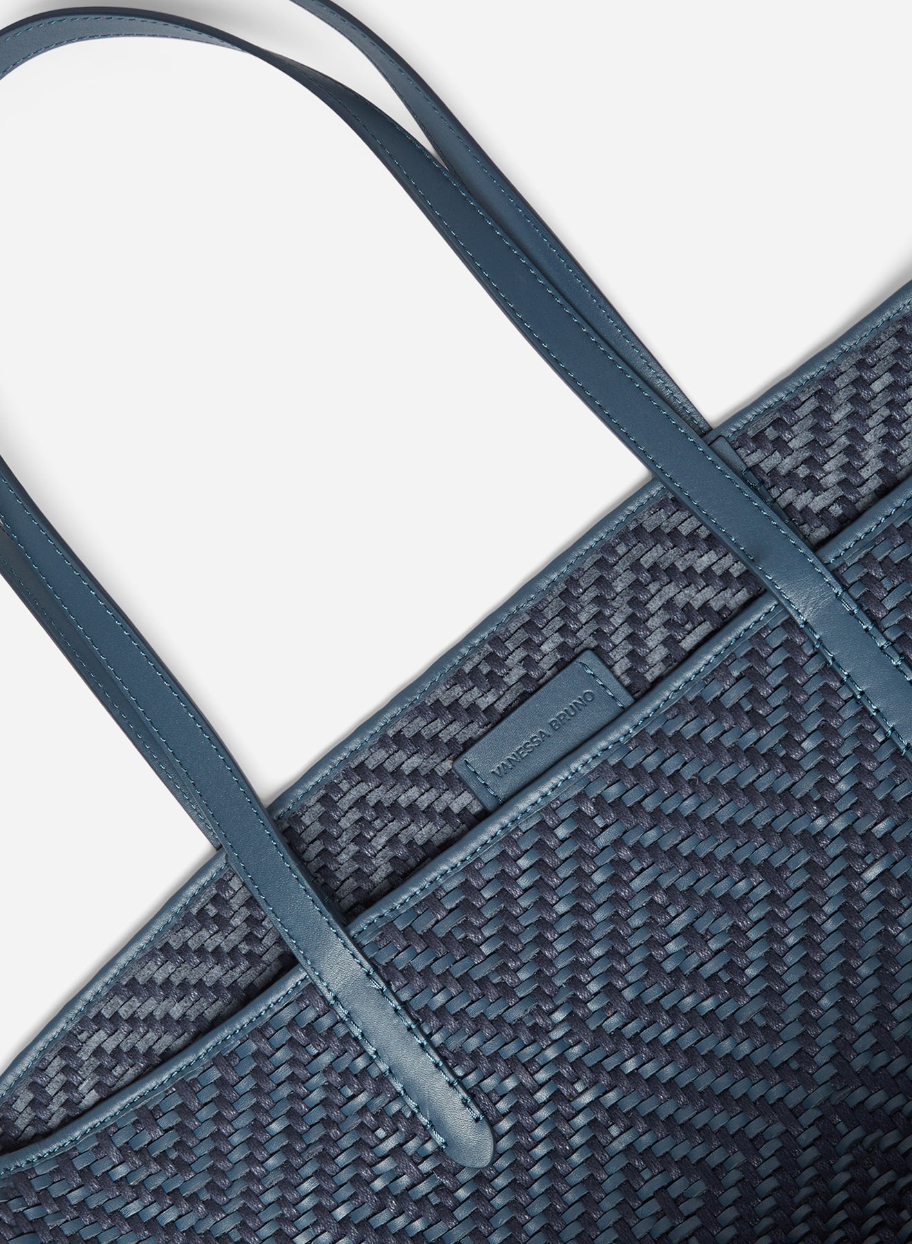 5 QTY RELIQUAT 180 // DENIM / Panier en Cuir et Coton - DENIM