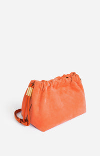 Sac bourse en cuir - Corail