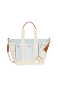 RECO : 100 // Cabas S multipoches en toile - Bleu