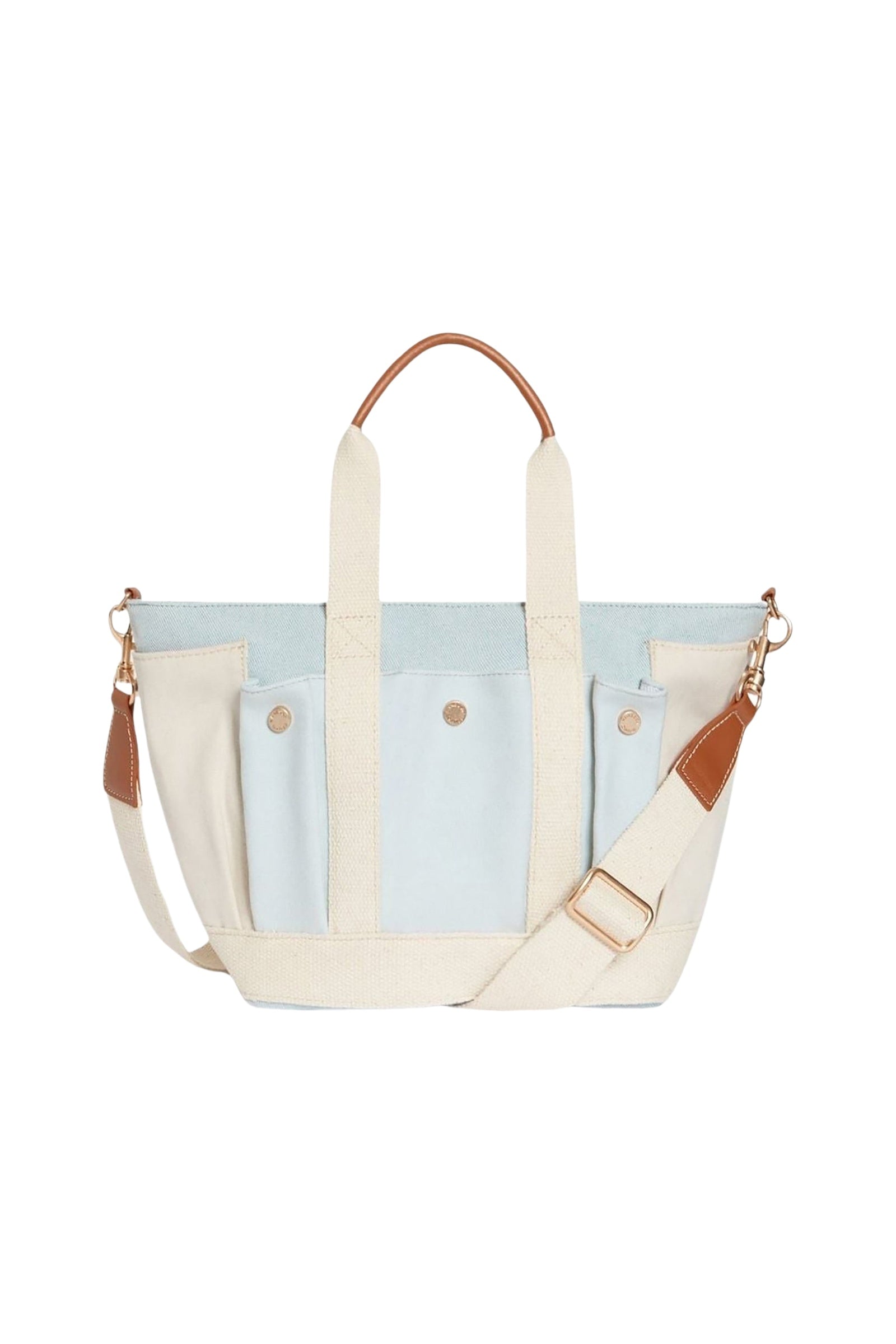RECO : 100 // Cabas S multipoches en toile - Bleu