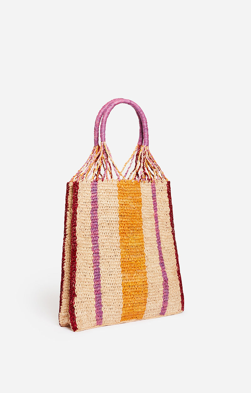 Panier Plat En Raphia