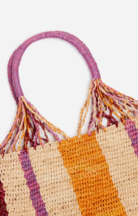Panier Plat En Raphia