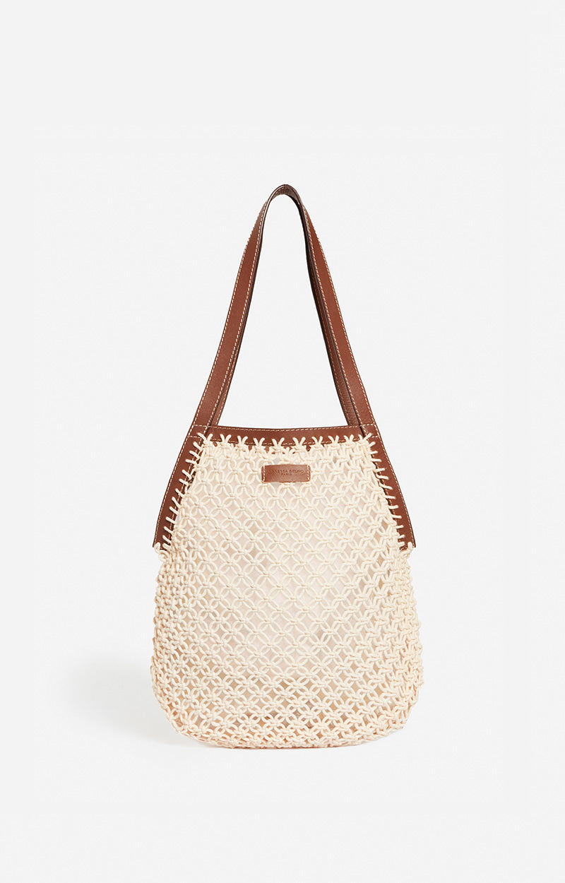 16 QTY NEW // ECRU / Sac Filet - ECRU
