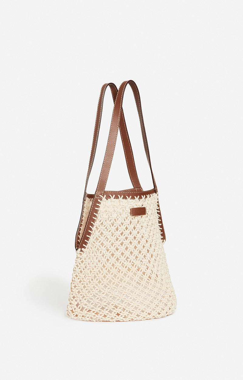16 QTY NEW // ECRU / Sac Filet - ECRU