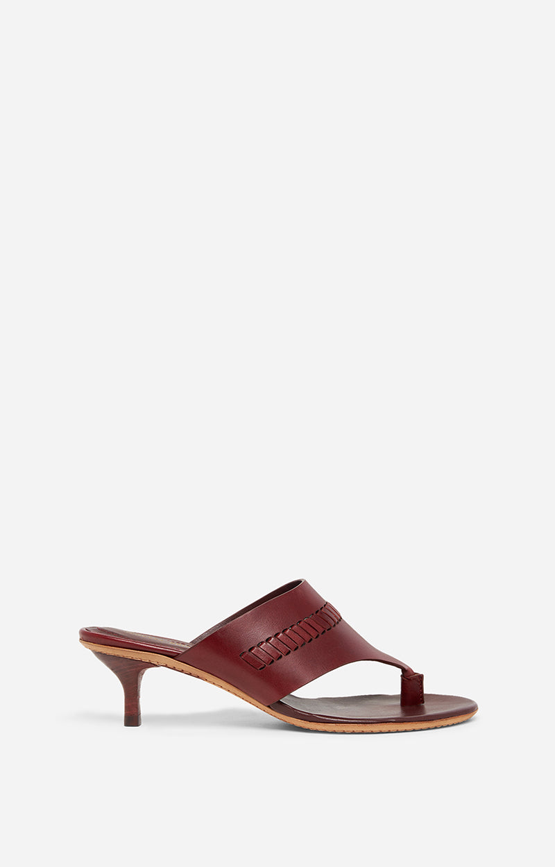 16 QTY NEW // BETTERAVE / Mules Tongs en Cuir à Tannage Végétal - BETTERAVE