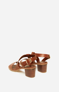 Sandales à talons 45 en cuir - Rouille