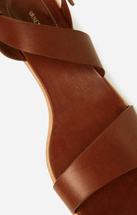 Sandales à talons 45 en cuir - Rouille