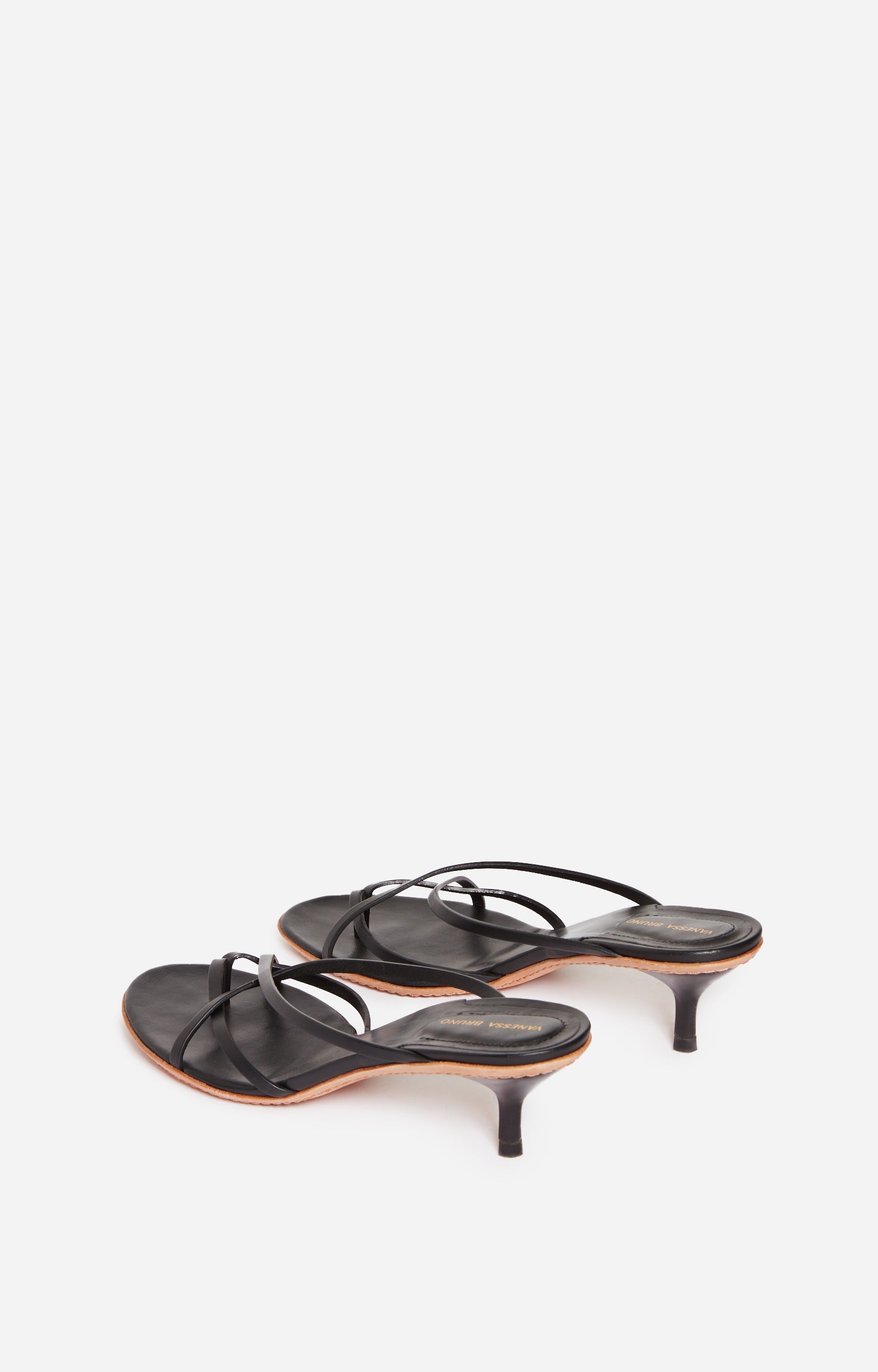 14 QTY RELIQUAT 120 // NOIR / Sandales en Cuir À Tannage Végétal - NOIR