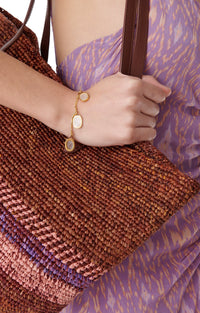 Bracelet avec médaillons - Blanc