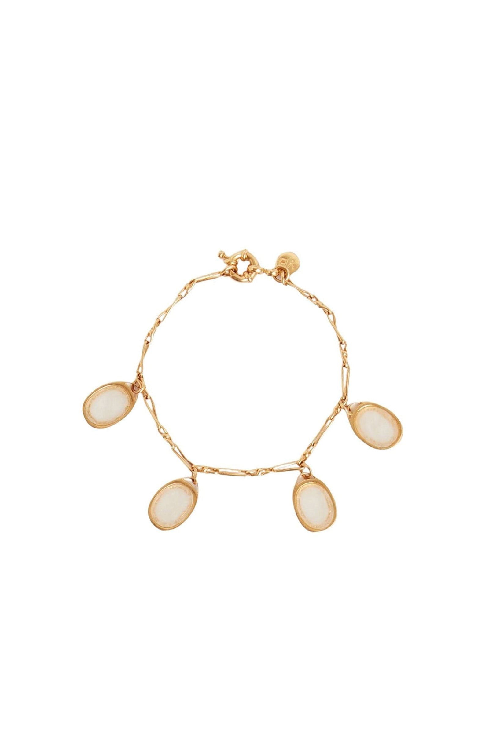 Bracelet avec médaillons - Blanc