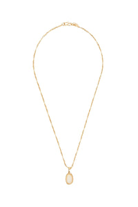 Collier avec médaillon en crystal - Blanc