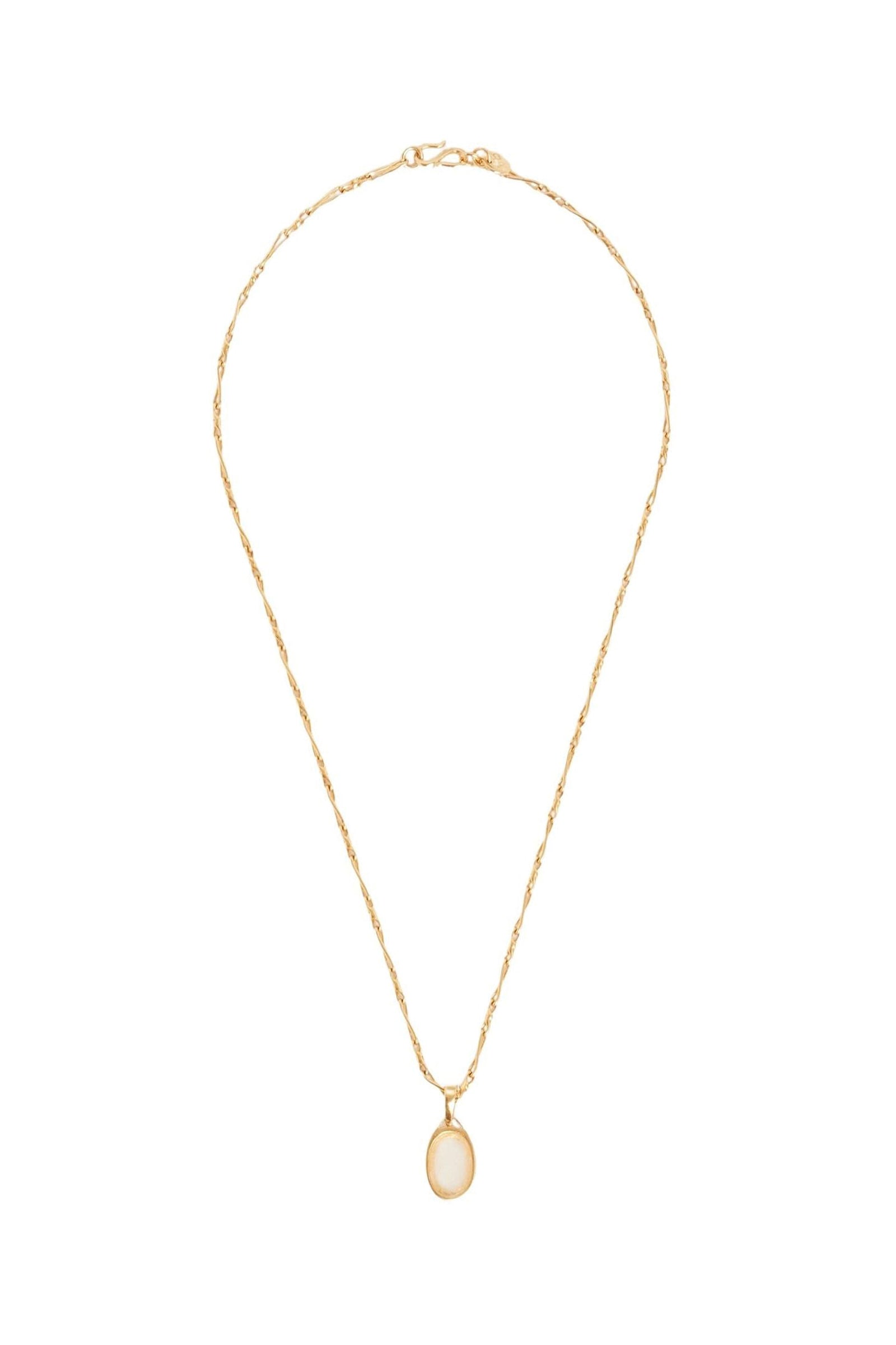 Collier avec médaillon en crystal - Blanc