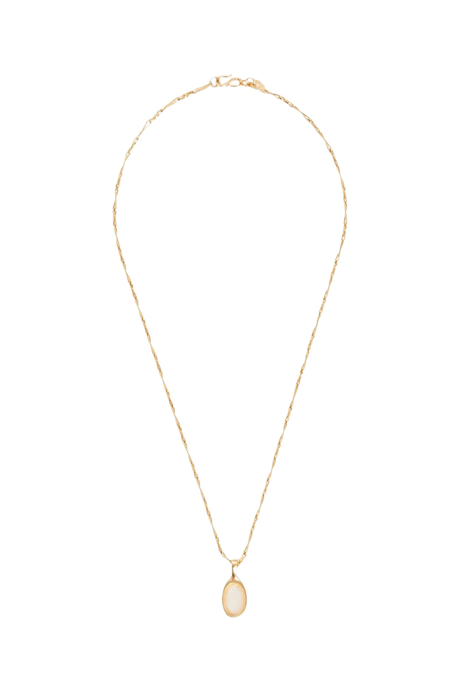 RECO : 60 // Collier avec médaillon en crystal - Blanc