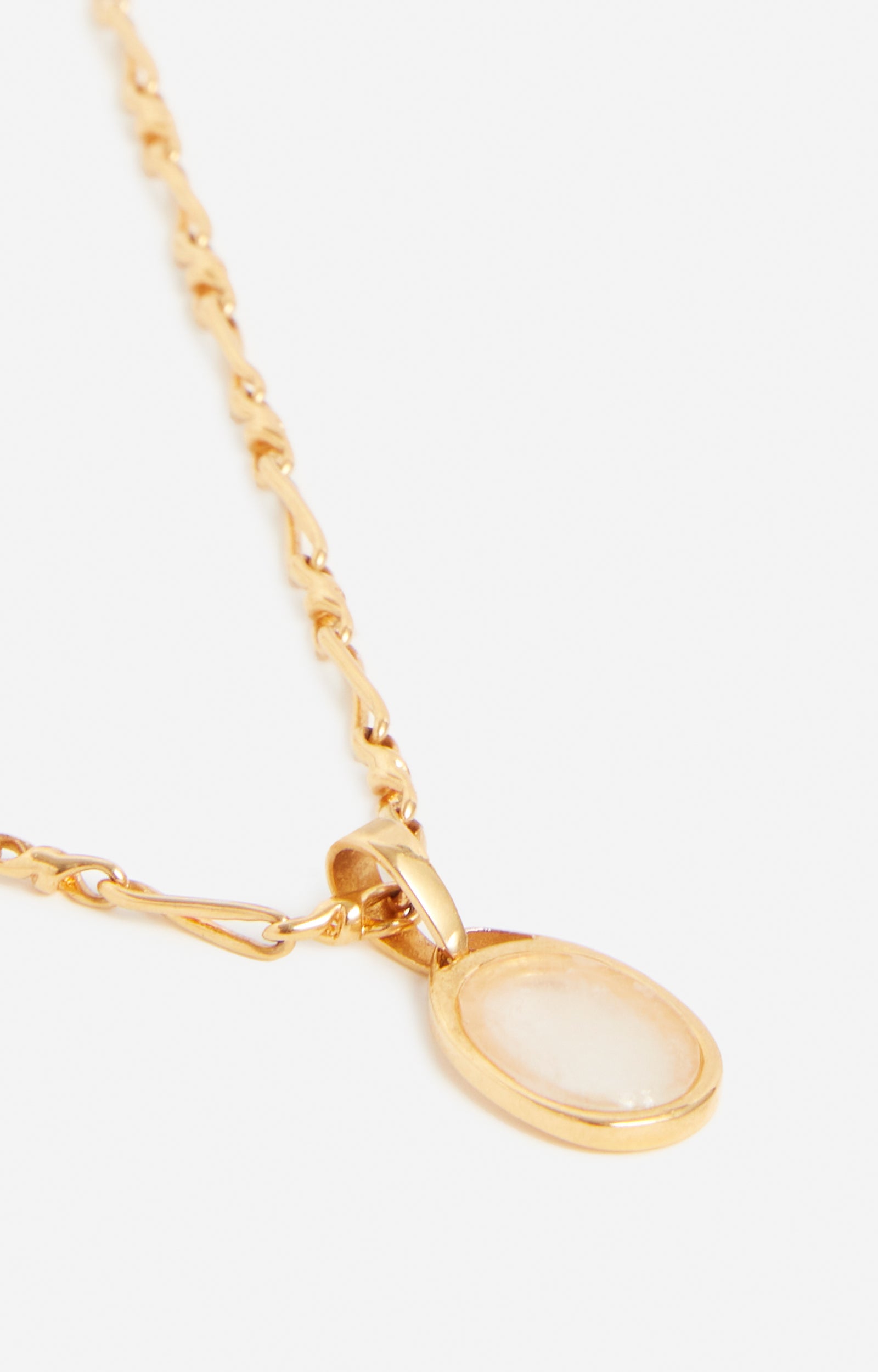 Collier avec médaillon en crystal - Blanc