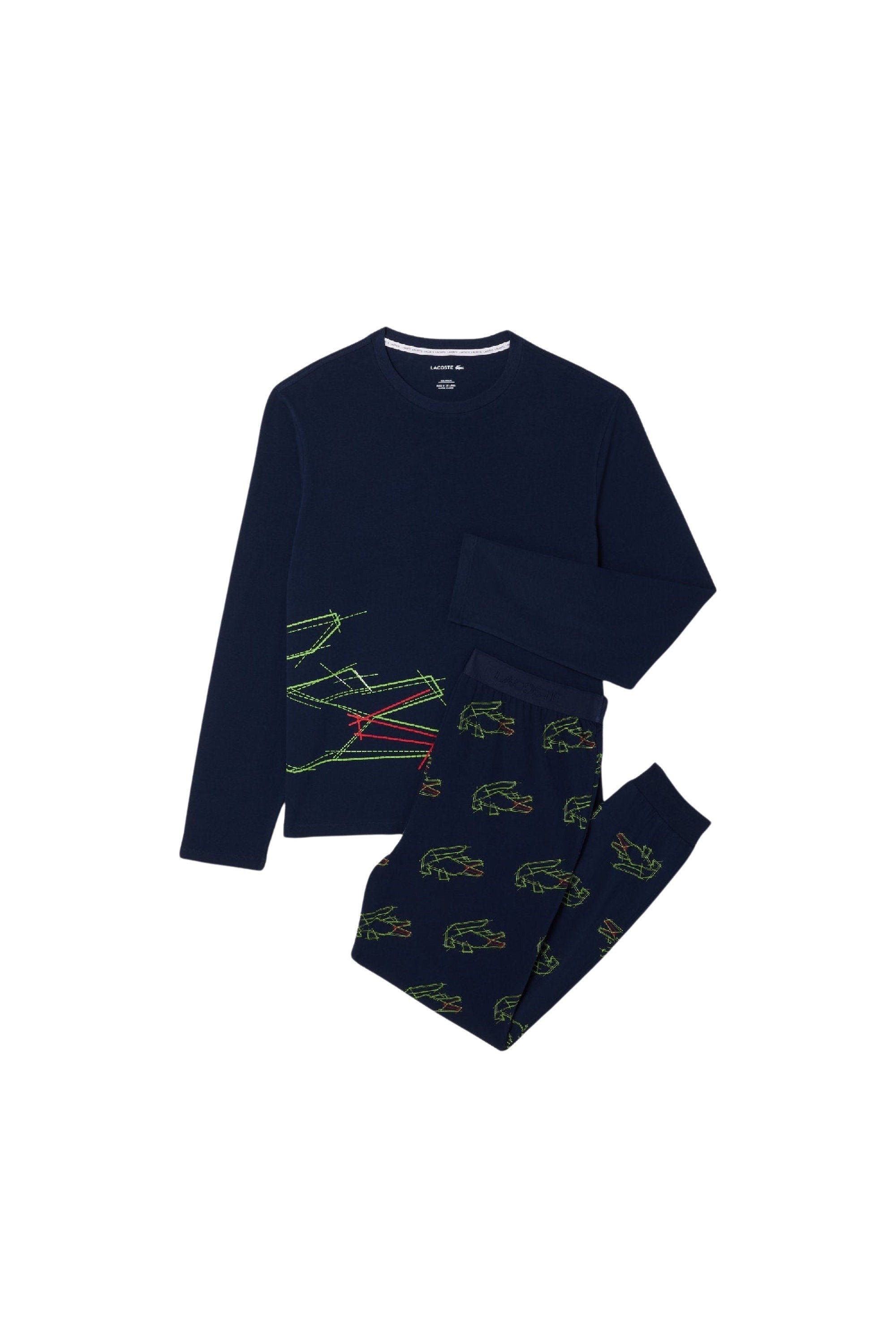 Long-sleeved pyjama set - Marine & Brasilia