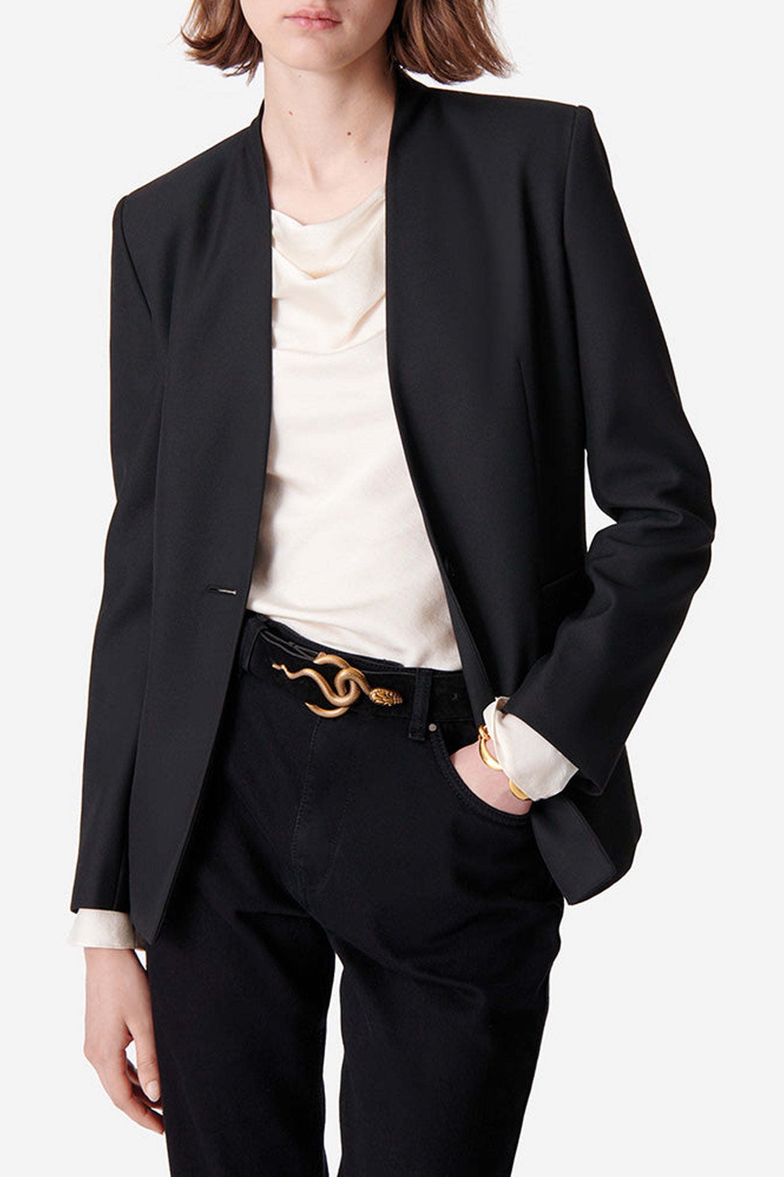 Blazer ajusté Diona - Noir