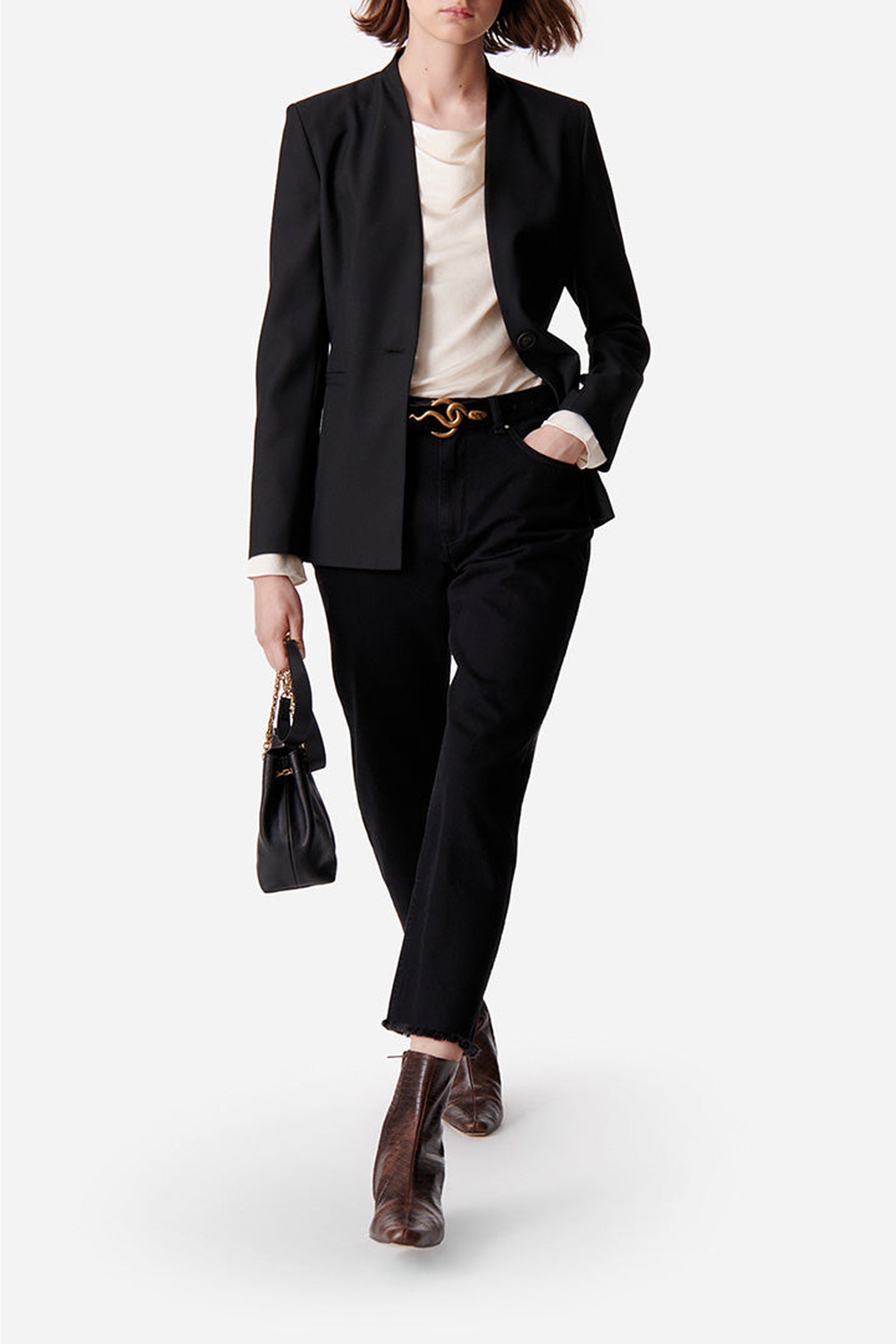 Blazer ajusté Diona - Noir