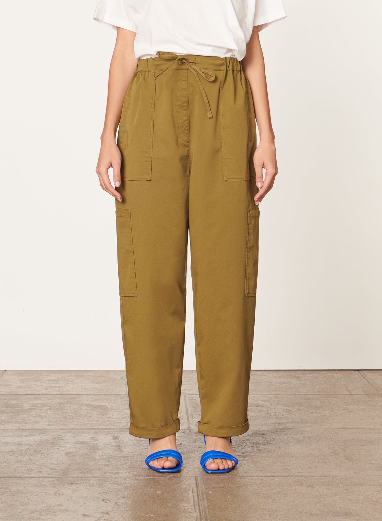 Pantalon droit taille haute Cailo - Safari