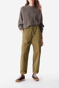 Pantalon droit taille haute Cailo - Safari
