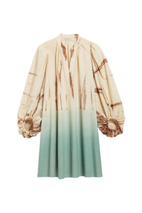 RECO : 130 // Robe col V en coton - Vert D'Eau