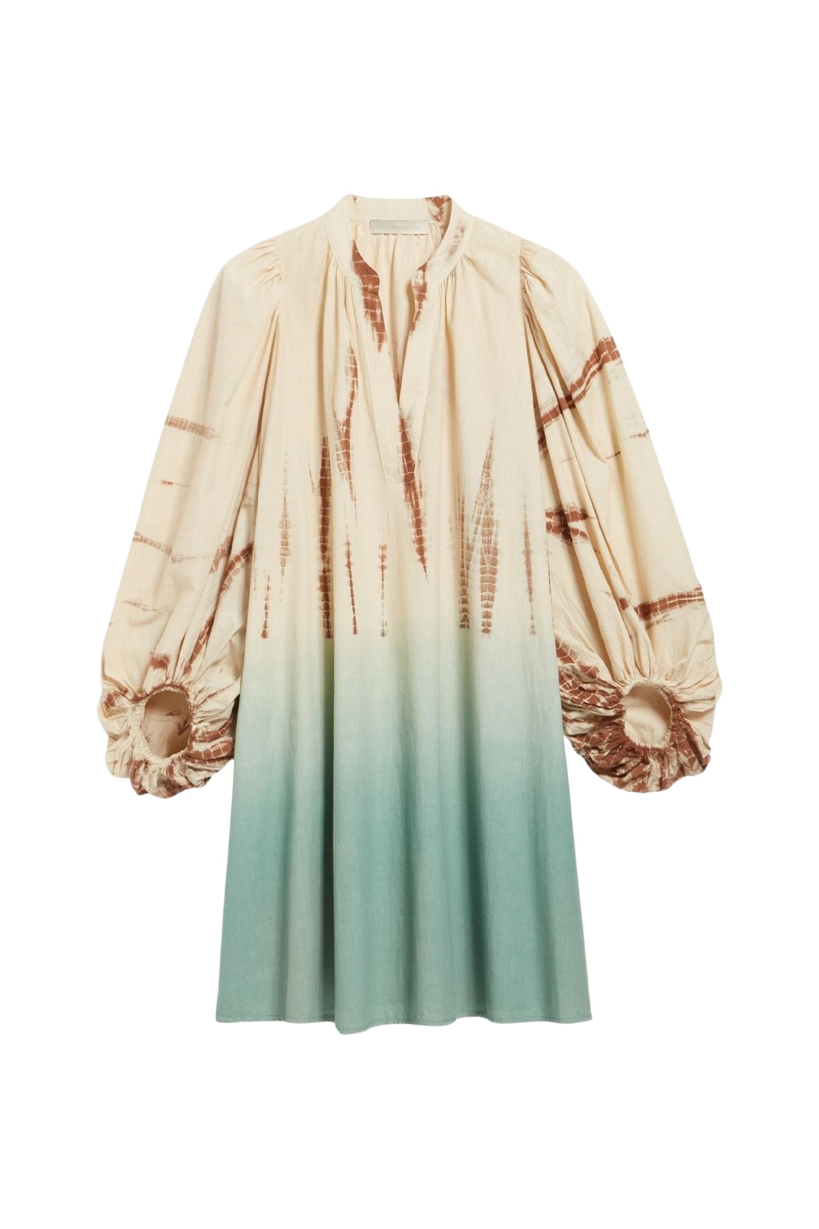 RECO : 130 // Robe col V en coton - Vert D'Eau