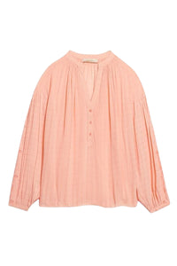 Blouse à col rond Nipoa - Pêche
