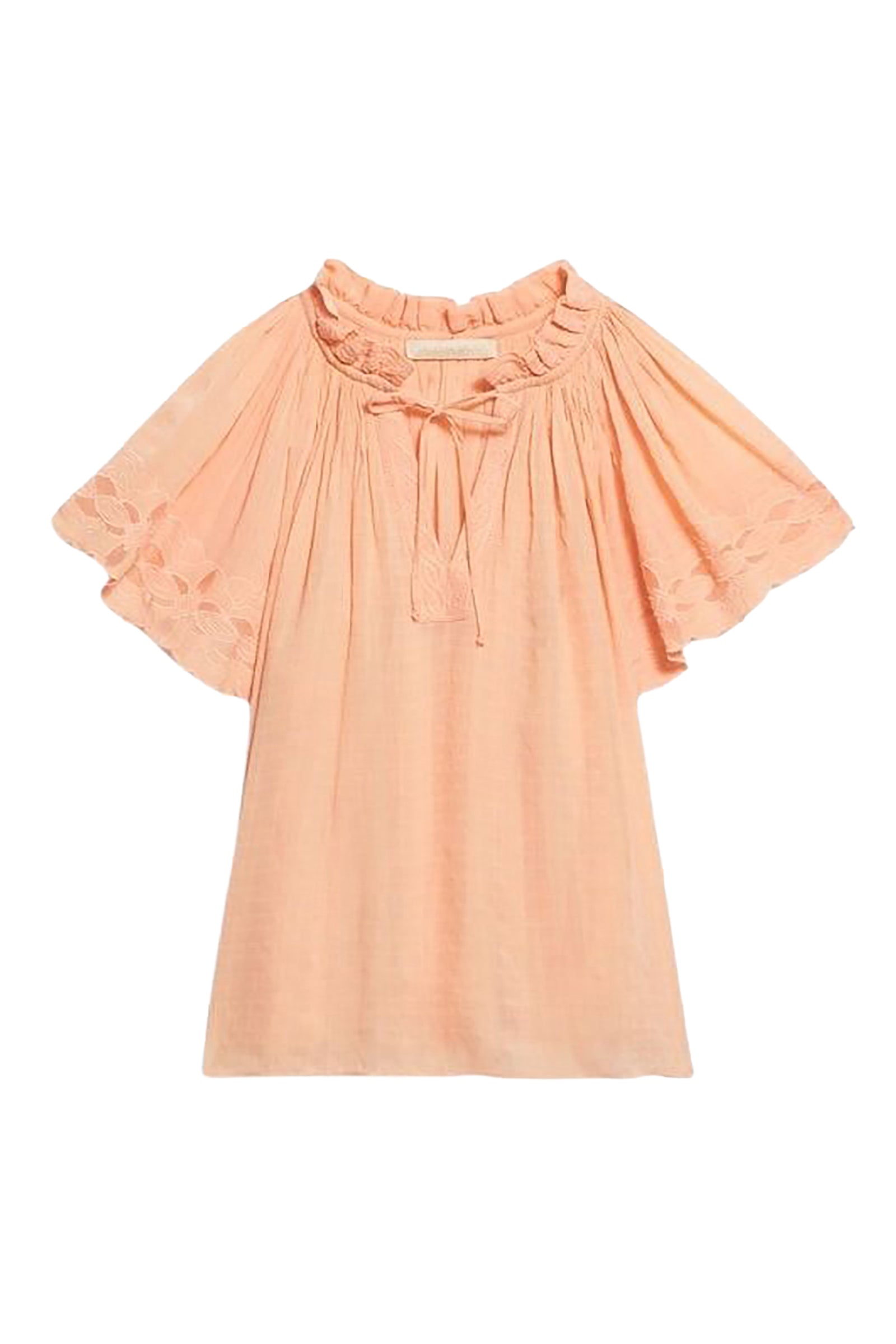 Blouse ample à manches courtes Valentin - Pêche