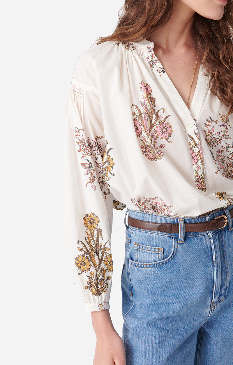 22 QTY NEW // ECRU / Blouse Nipoa - ECRU