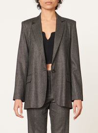 Blazer Tilia en laine mélangée - Anthracite Chiné