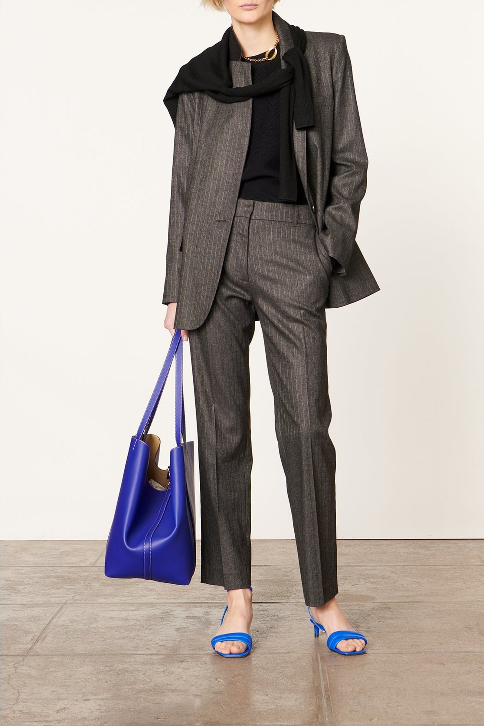 Blazer Tilia en laine mélangée - Anthracite Chiné