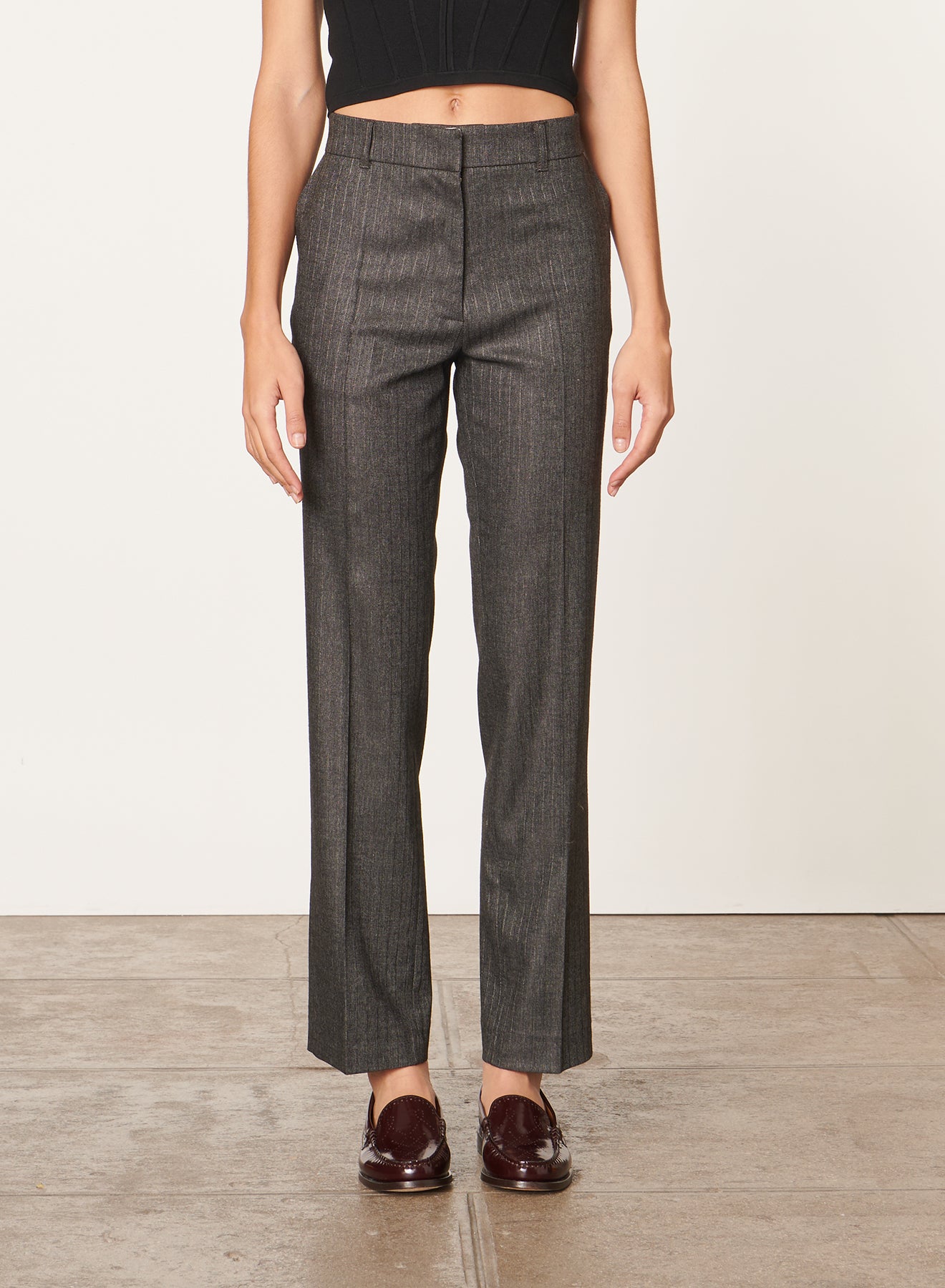 11 QTY NEW // ANTHRACITE CHINE / Pantalon Dandy - ANTHRACITE CHINE