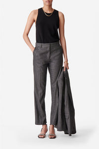 Pantalon Dandy en laine mélangée - Anthracite Chiné