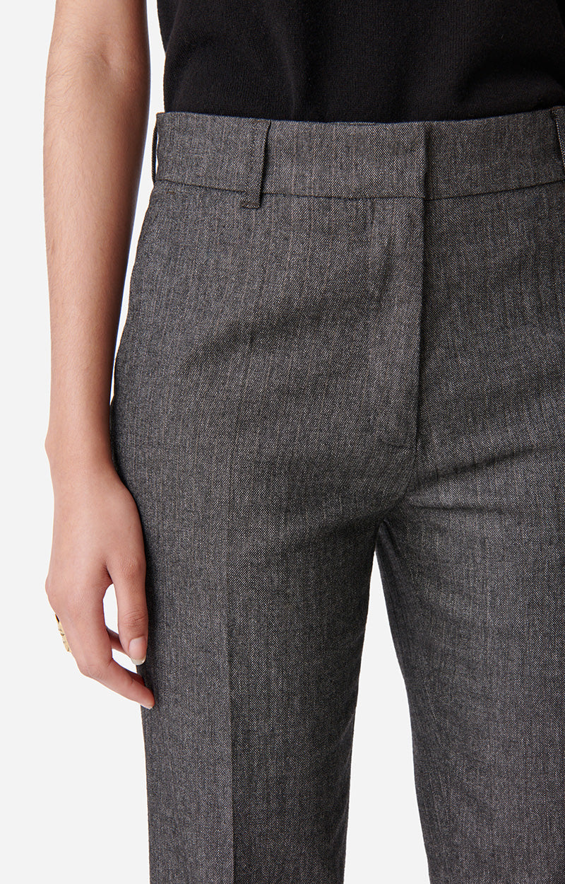Pantalon Dandy en laine mélangée - Anthracite Chiné