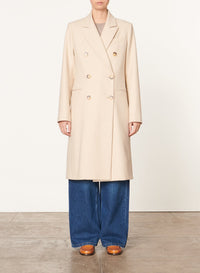 Manteau Dionysos en laine - Naturel