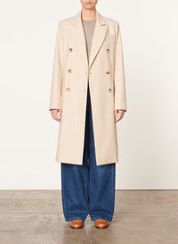 Manteau Dionysos en laine - Naturel