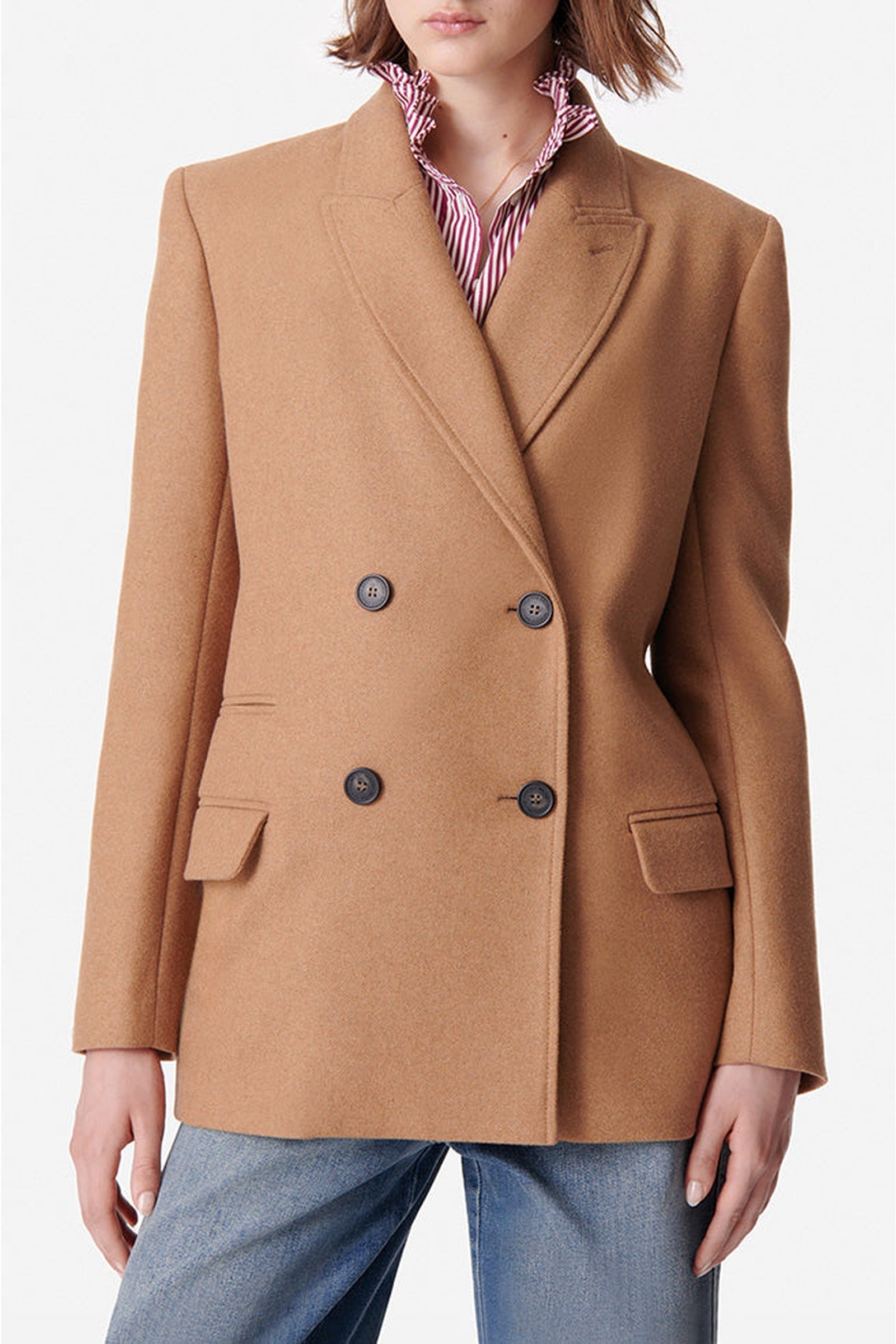 Veste Damarys en laine - Caramel
