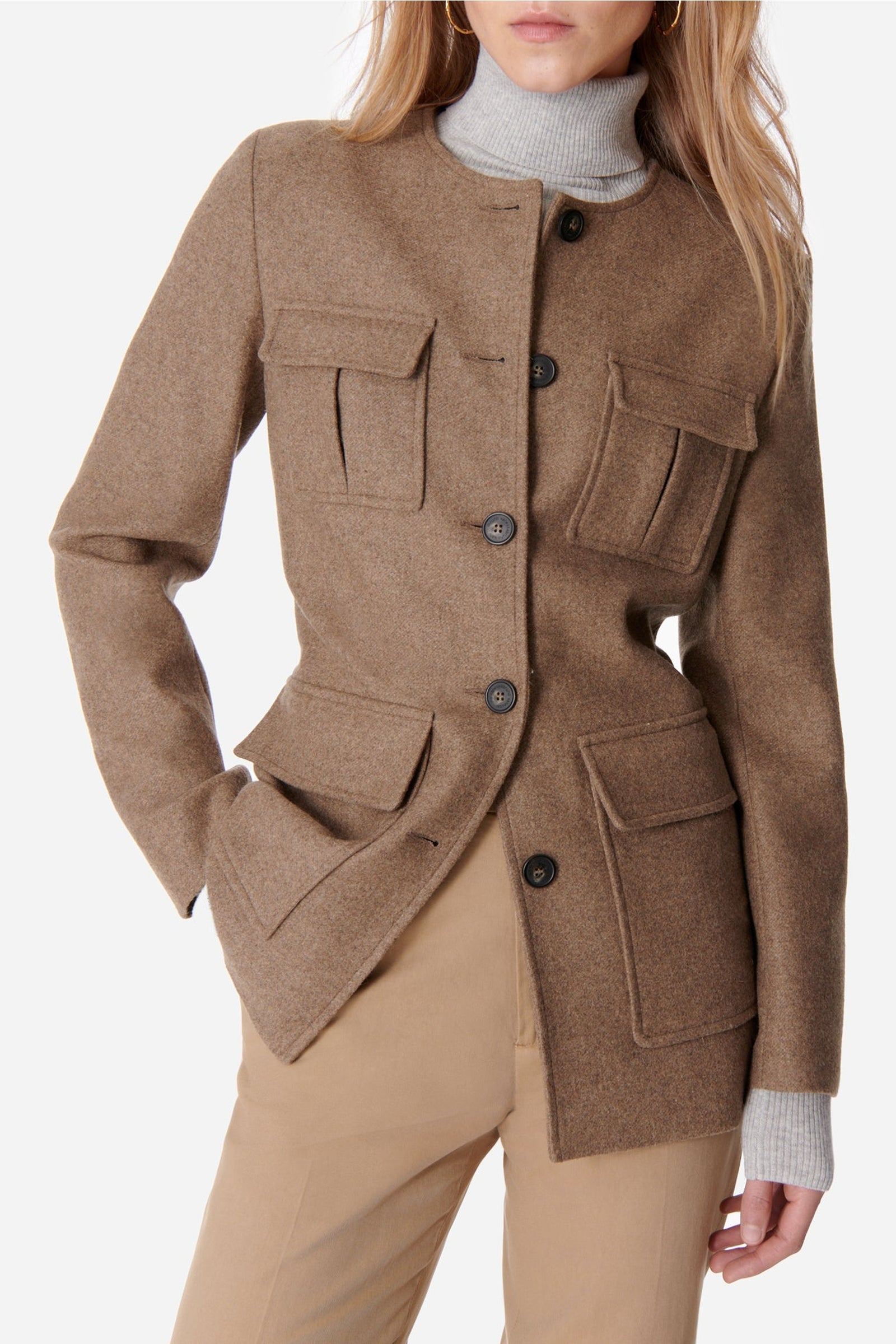 Veste Engel en laine - Marron Chiné